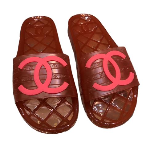 chanel jelly slides|chanel slides price.